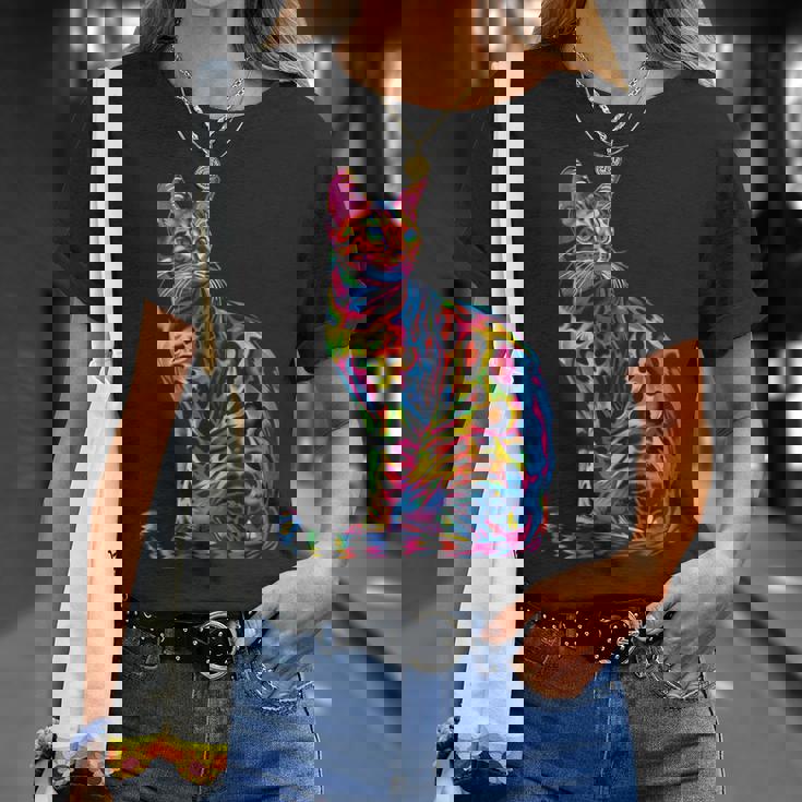 ベンガル猫ポップアート Tシャツ 彼女への贈り物