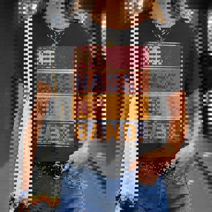 ベーシスト 楽器 エレキベース ノーバス ノーバンド Tシャツ 彼女への贈り物