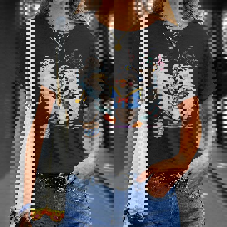 ペンギン 水兵 セーラー襟 錨マーク リボン 可愛い 赤 青 黄色 ピンク 水色 Tシャツ 彼女への贈り物