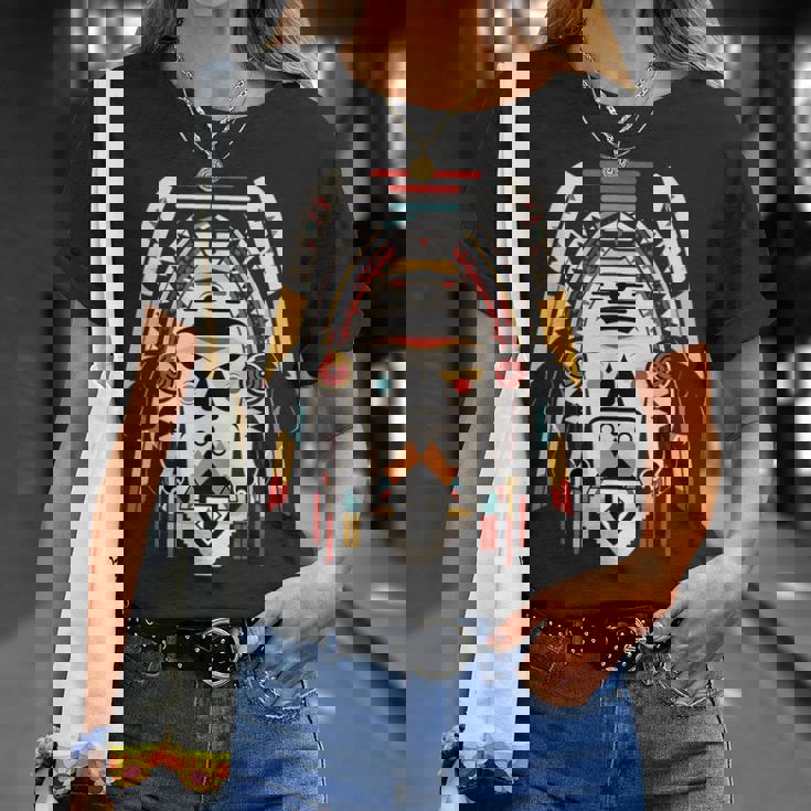 ホピ族アート シャーマン ネイティブ南西アメリカ インディアン スタイル Tシャツ 彼女への贈り物