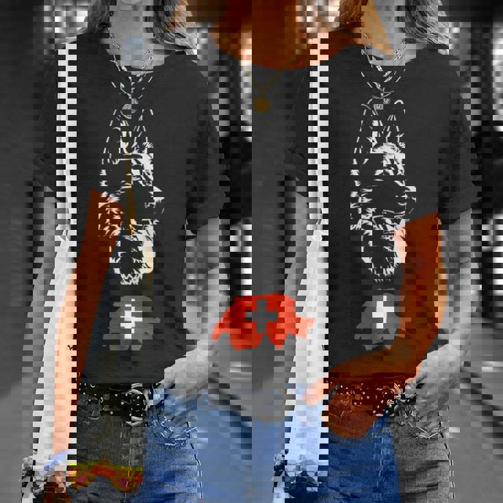 ホワイトスイスシェパード Tシャツ 彼女への贈り物