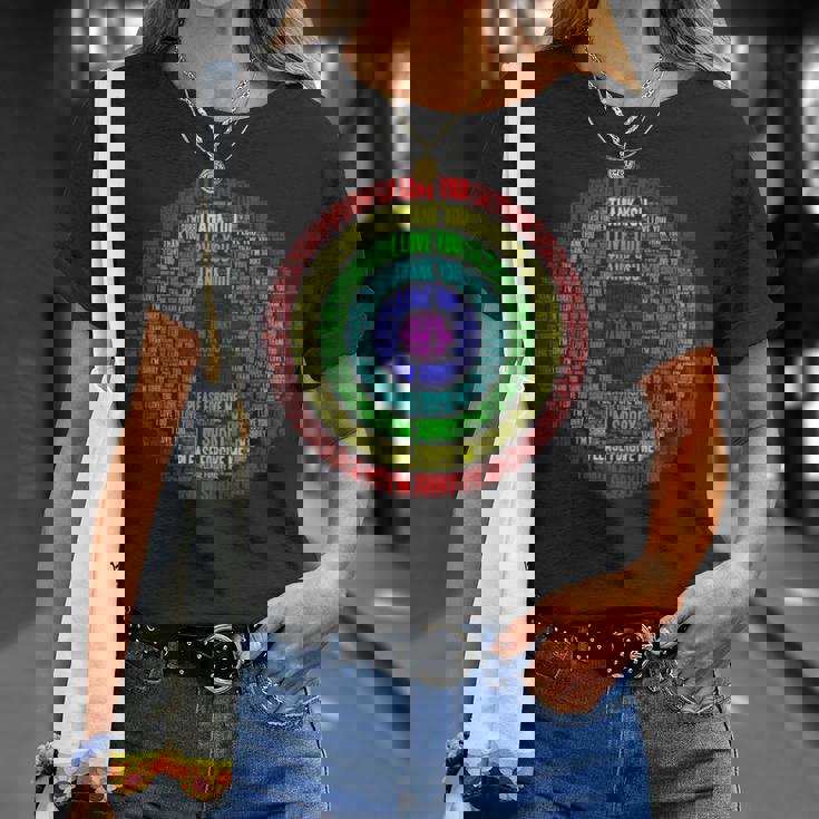 ホ・オポノポノの祈りの言葉クラウドアート Tシャツ 彼女への贈り物