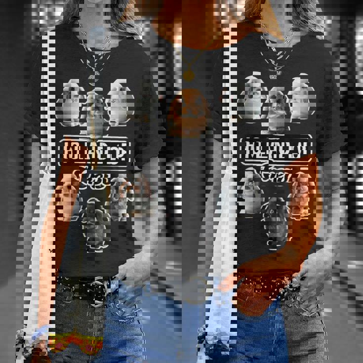 ホーランドロップラビットクルーファニーバニー Tシャツ 彼女への贈り物