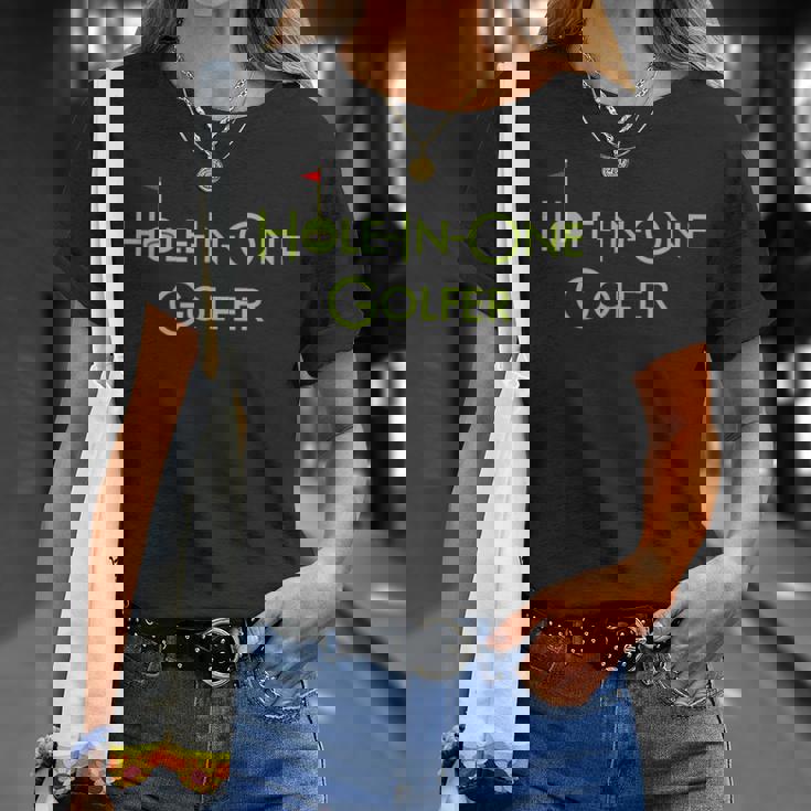ホールインワンゴルファー グラフィックデザイン ホールインワンゴルフ記念品 Hole In One Golfer Tシャツ 彼女への贈り物