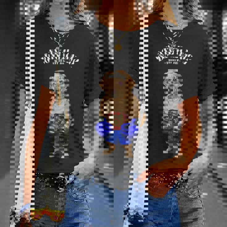 ボクシングチャンピオン ラブラドールレトリバー 犬 Tシャツ 彼女への贈り物