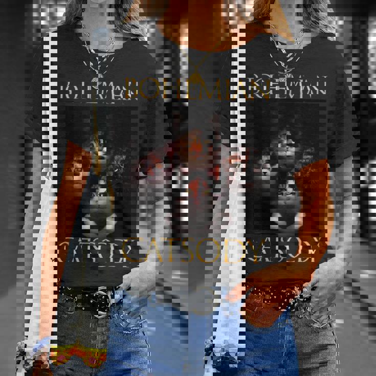 ボヘミアン キャットソディ 猫 子猫 ニャー パロディ 面白い 猫好き Tシャツ 彼女への贈り物