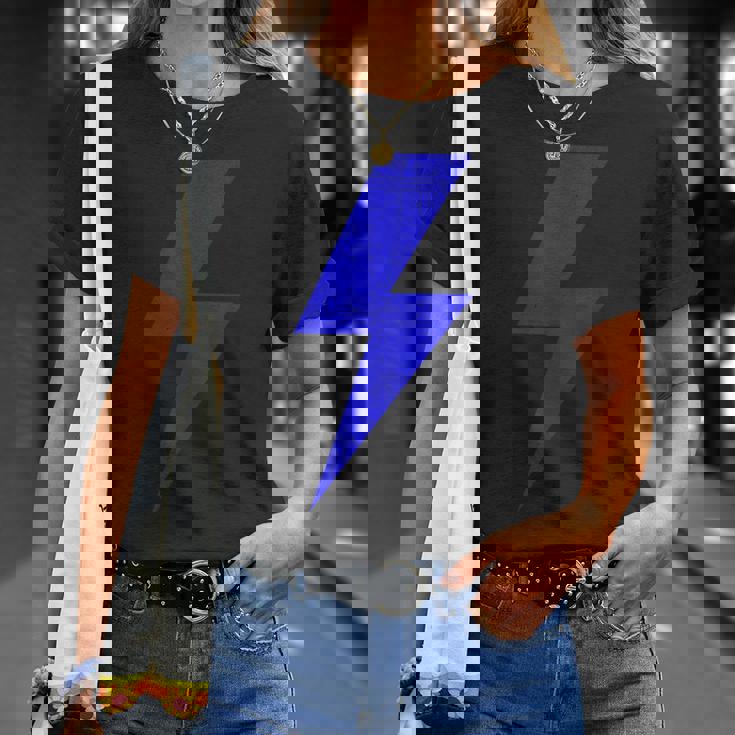 ボルト ライトニング ブルー デザイン チーム Tシャツ 彼女への贈り物