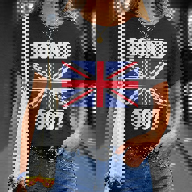 ボンドユニオンフラッグ 007 レトロシャツ Tシャツ 彼女への贈り物