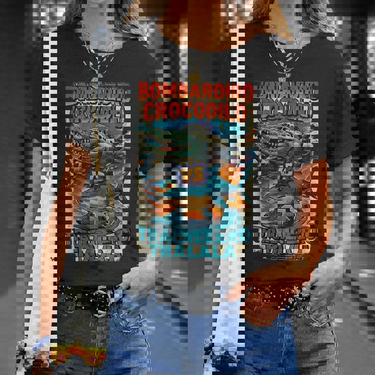 ボンバルディーロクロコダイロs トラレロトララーラ-イタリアンブレインロット Tシャツ 彼女への贈り物