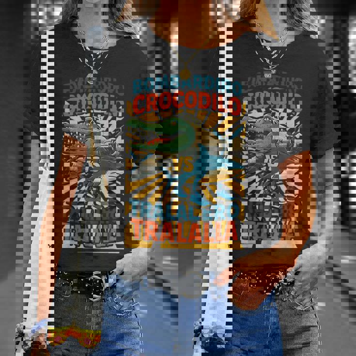 ボンバルディーロクロコダイロs トラレロトララーラ-イタリアンブレインロット Tシャツ 彼女への贈り物