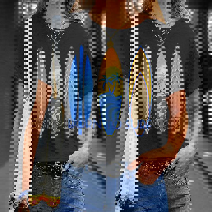 ボーン・トゥ・サーフ・サーフ・サーフィン・ザ・ウェーブ Tシャツ 彼女への贈り物