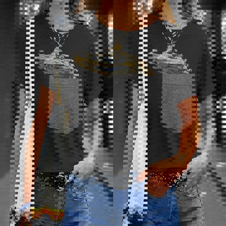 ポケットにワニ 愉快なアニマルデザイン Tシャツ 彼女への贈り物