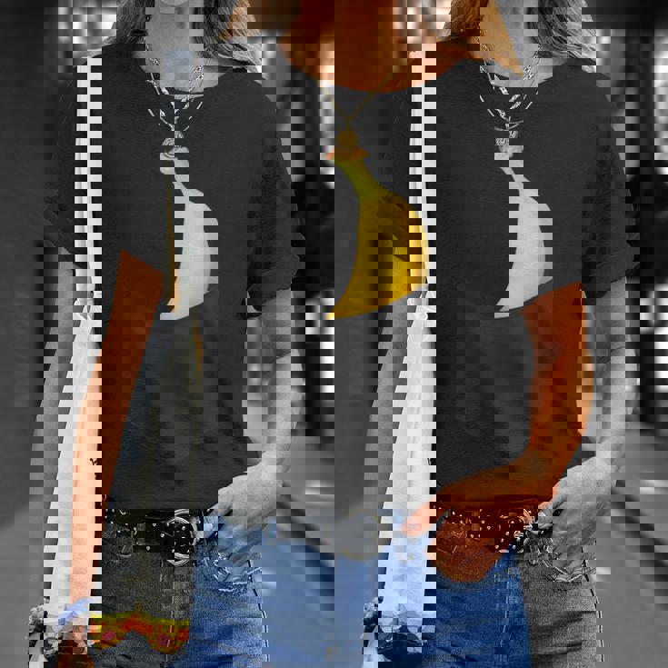 ポケットに入ったバナナフルーツ、胸に面白いバナナ。 Tシャツ 彼女への贈り物