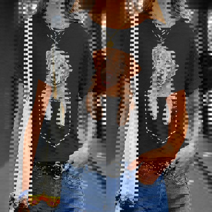 ポケットゴールデンレトリバー Tシャツ 彼女への贈り物