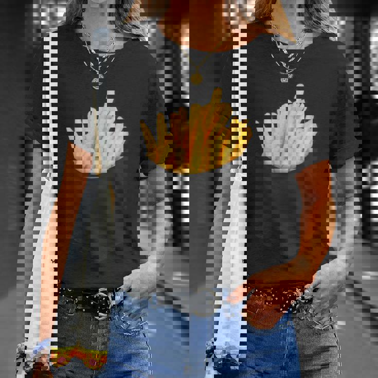 ポケットフライドポテト 胸にチップス フライドポテト Tシャツ 彼女への贈り物