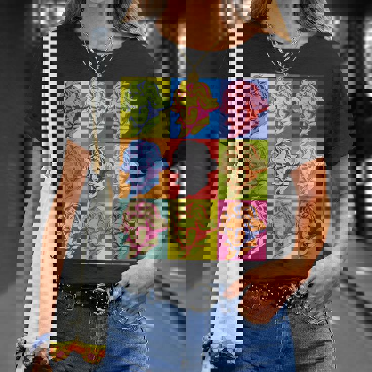 ポップアートクラシック音楽 音楽家 ベートーヴェン ヴァイオリン ピアノ チェロ 練習 音楽好き おもしろ デザイン Tシャツ 彼女への贈り物