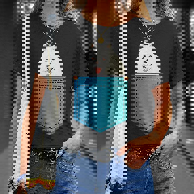 ポメラニアン 犬 胸ポケット ドイツ スピッツ Tシャツ 彼女への贈り物