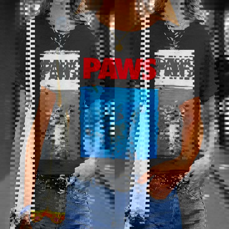 ポーズ（猫の足） かわいいパロディトップ Tシャツ 彼女への贈り物