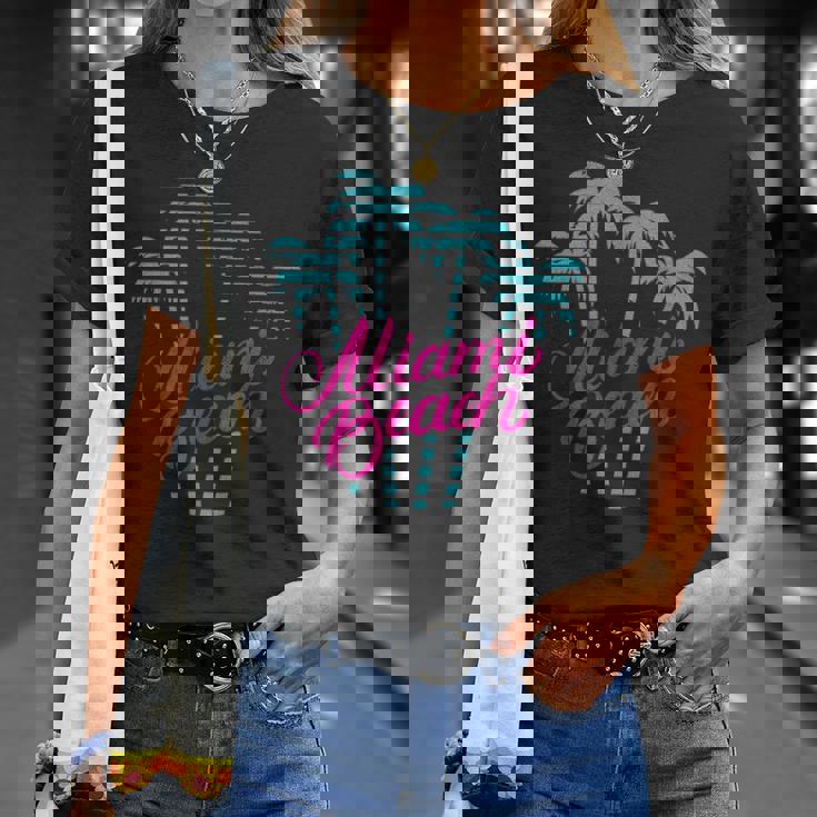 マイアミビーチのバケーションのお土産 80´Sマイアミビーチ Tシャツ 彼女への贈り物