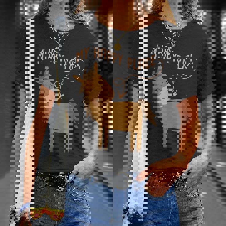 マイハッピープレイス I 馬好き I 乗馬 I 馬術用の馬 Tシャツ 彼女への贈り物