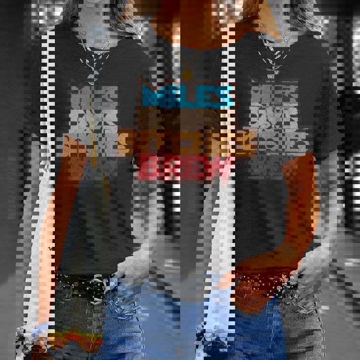 マイルス・デイビス・ビッチズ・ブリュー・ディストレストッド 長袖tシャツ Tシャツ 彼女への贈り物