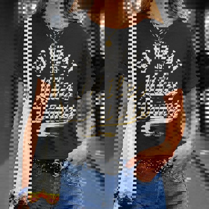 マイルス・デイヴィスo What Collegiatecript 1959 Tシャツ 彼女への贈り物