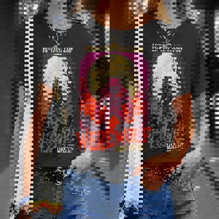 マインド・ザ・フルムーン 人狼 ハロウィン 不気味な人狼 Tシャツ 彼女への贈り物