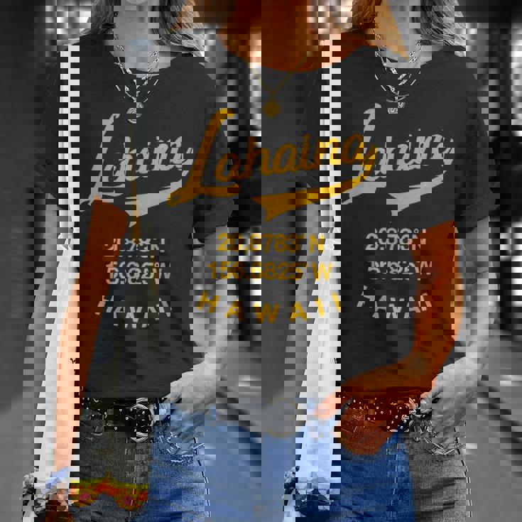 マウイ ラハイナ ハワイ レトロ ハワイアン Tシャツ 彼女への贈り物