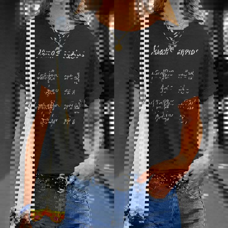 マクスウェルの方程式の設計 Tシャツ 彼女への贈り物