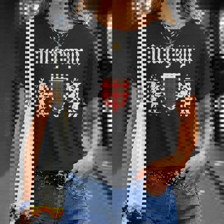 マクレガー一族タータン、スコットランド格子縞、マクレガーファミリー Tシャツ 彼女への贈り物