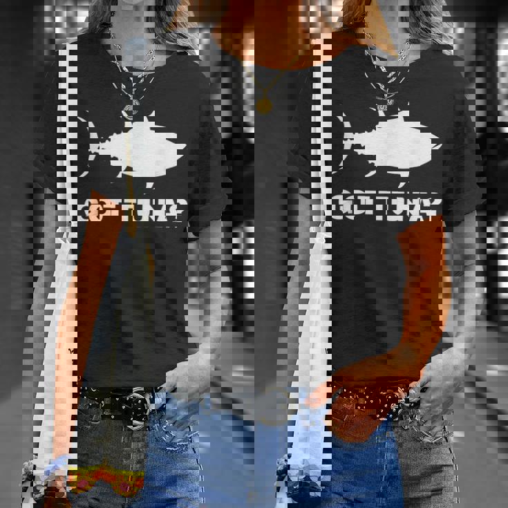 マグロの魚好きのギフト マグロを手に入れた 面白い釣り Tシャツ 彼女への贈り物