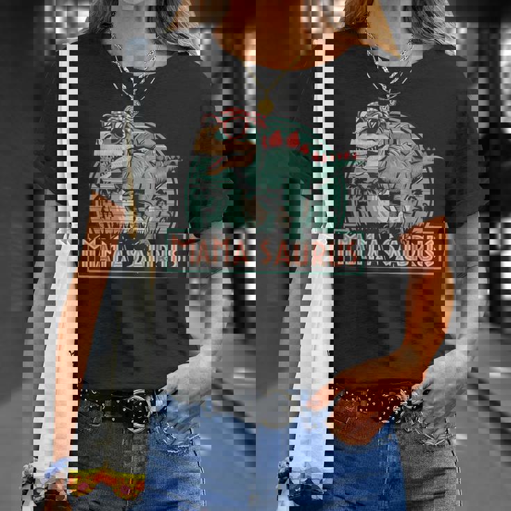 ママサウルス恐竜レトロママのレトロ面白い Tシャツ 彼女への贈り物