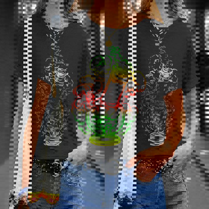 マリファナ スカル ボング 大麻 ウィード 420 ラスタ ギフト Tシャツ 彼女への贈り物