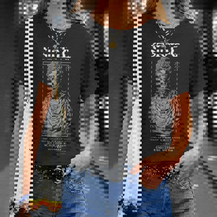 マルクス アウレリウス ストイシズム人生の美しさについての哲学の名言 Tシャツ 彼女への贈り物