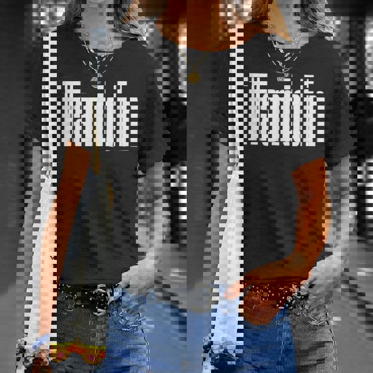 マンドリン ミュージシャン ブルーグラス インディ ファニー プレクトラム Tシャツ 彼女への贈り物