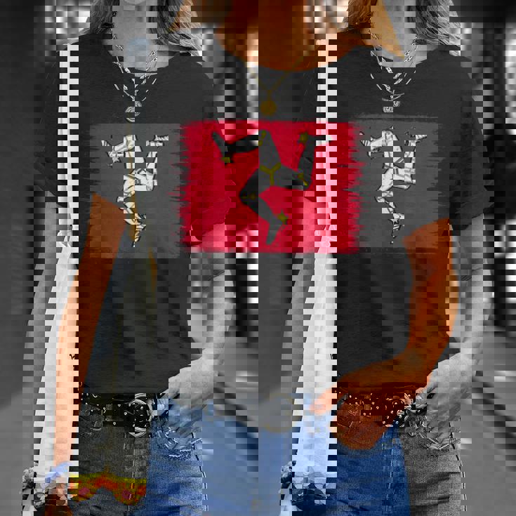 マン島の旗、マンクスの旗、トリスケリオン。ティンウォルドの日に。 Tシャツ 彼女への贈り物