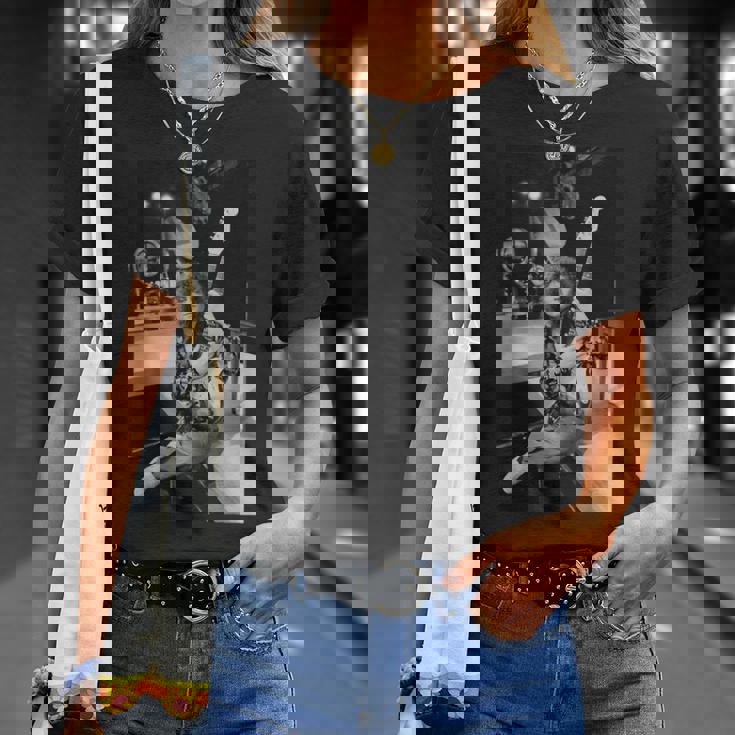 マーク・ボラン・T・レックス・オン・セット・ロック・オン・ウィズ45のテレビ番組1975 Tシャツ 彼女への贈り物