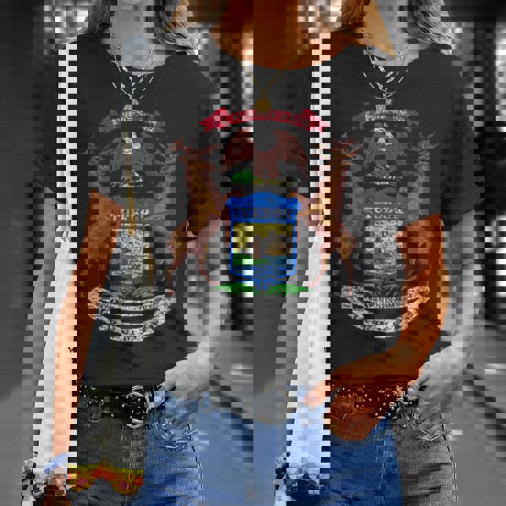 ミシガン州旗国章 Tシャツ 彼女への贈り物