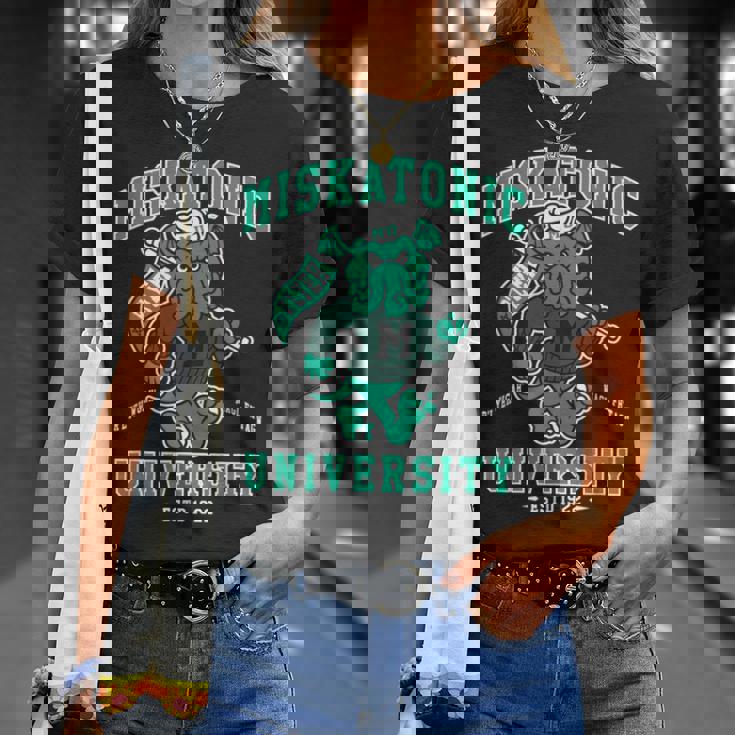 ミスカトニック大学 クトゥルフ 不気味なかわいいモンスター Tシャツ 彼女への贈り物