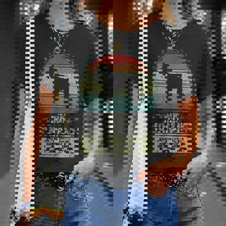 ミニチュアシュナウザー 父の日 ミニチュアシュナウザーパパ Tシャツ 彼女への贈り物