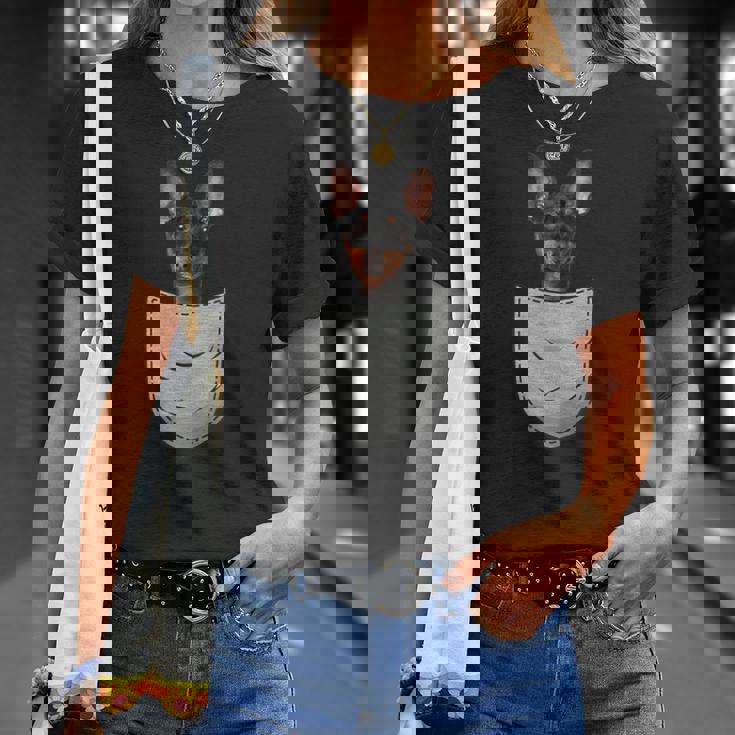 ミニチュア・ピンシャー 胸ポケット みんぴん Tシャツ 彼女への贈り物