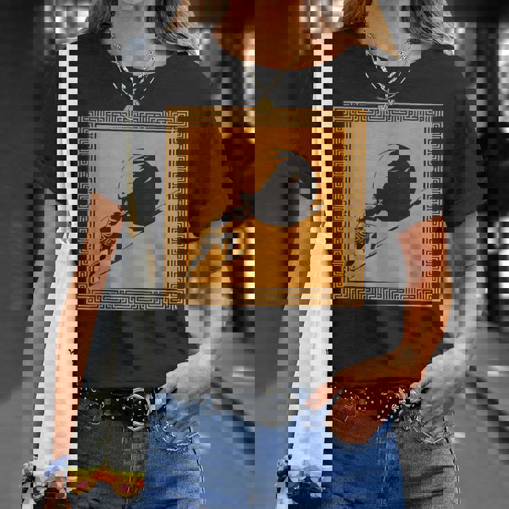 ミニマリストシーシュポス神話 ギリシャ神話 古代ギリシャ美術 Tシャツ 彼女への贈り物