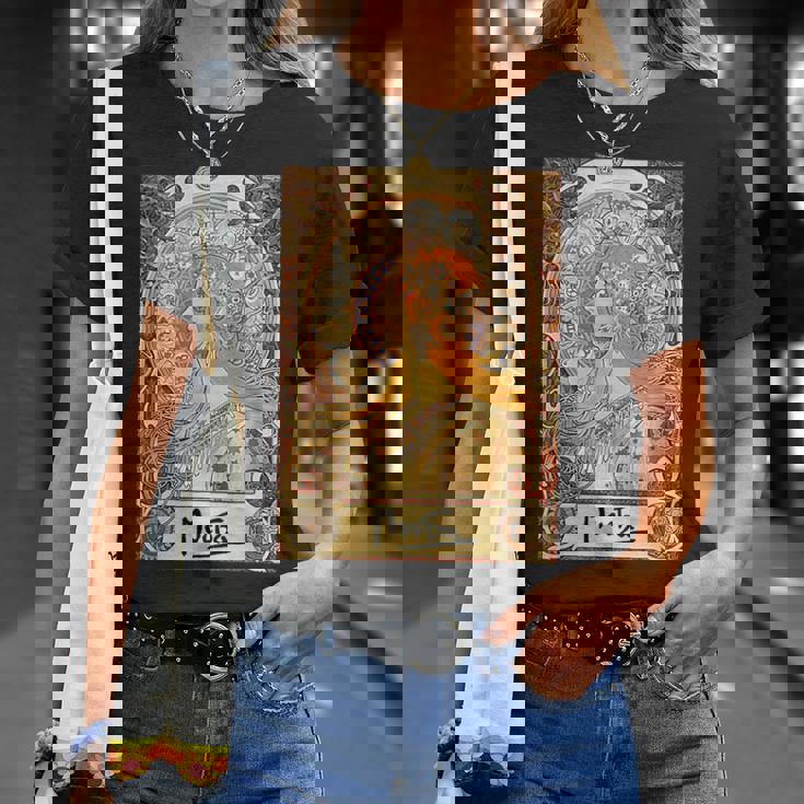 ミュシャ ゾディアック アールヌーボー アルフォンス。 Tシャツ 彼女への贈り物