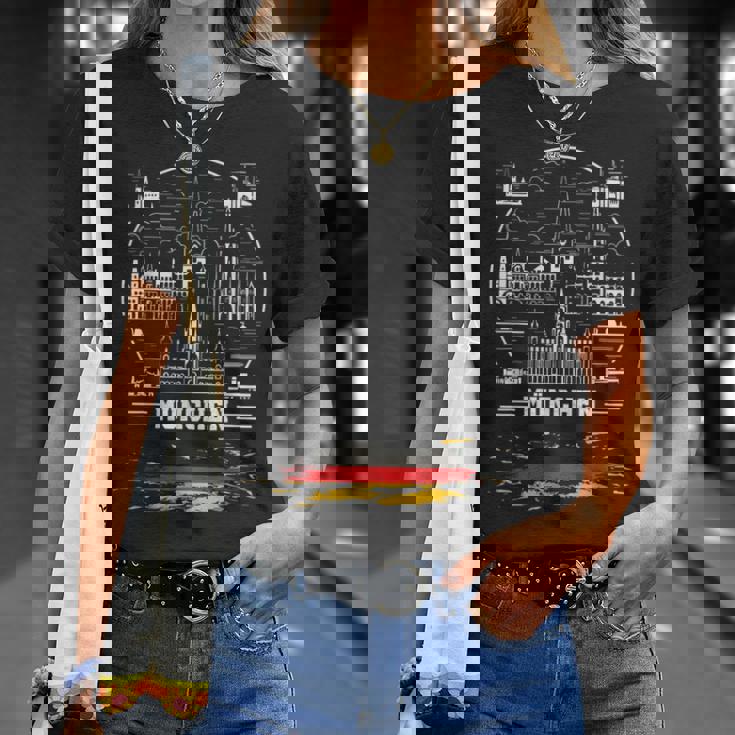 ミュンヘンお土産 ミュンヘン ドイツ国旗 Tシャツ 彼女への贈り物