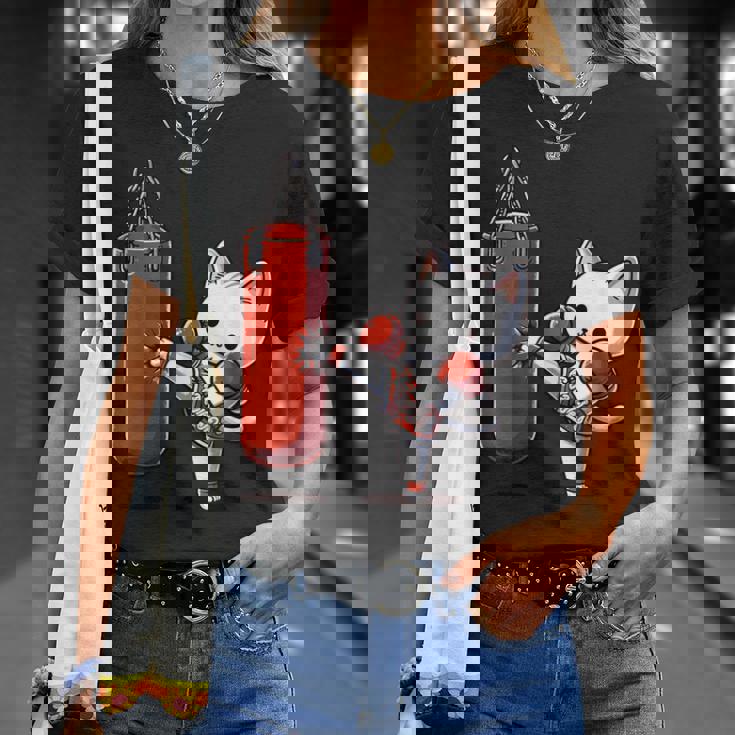 ムエタイ猫、キックボクシング Tシャツ 彼女への贈り物