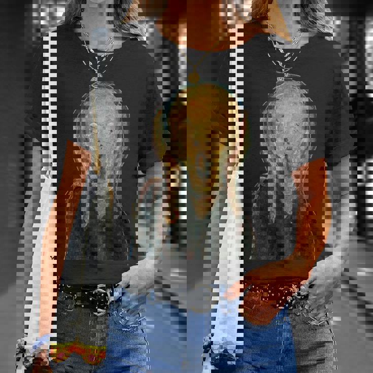 ムンクの叫び《切り抜き》【世界の名画】エドヴァルド・ムンク Munch 美術館アート Tシャツ 彼女への贈り物