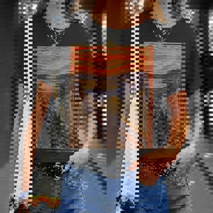 ムンクの叫び【世界の名画】エドヴァルド・ムンク Edvard Munch 美術館アート Tシャツ 彼女への贈り物