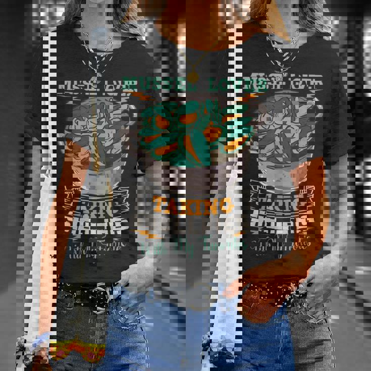 ムール貝 シーフード 貝 料理 グルメ 料理用 Tシャツ 彼女への贈り物