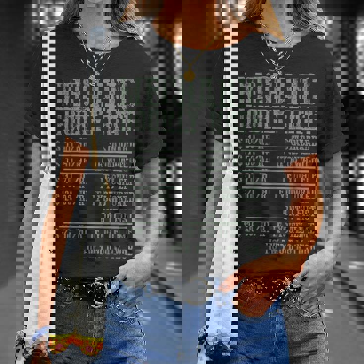 メカニック 時給 メカニック Tシャツ 彼女への贈り物