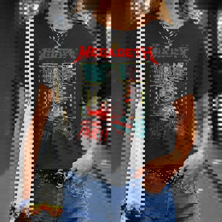 メガデス 世界をつぶす。暇つぶし。 Tシャツ 彼女への贈り物